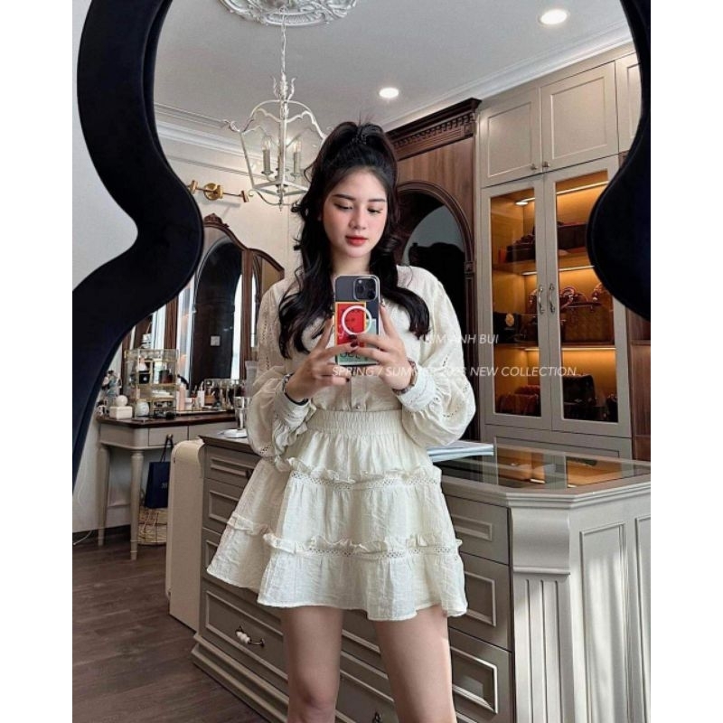 Sét bộ váy tơ