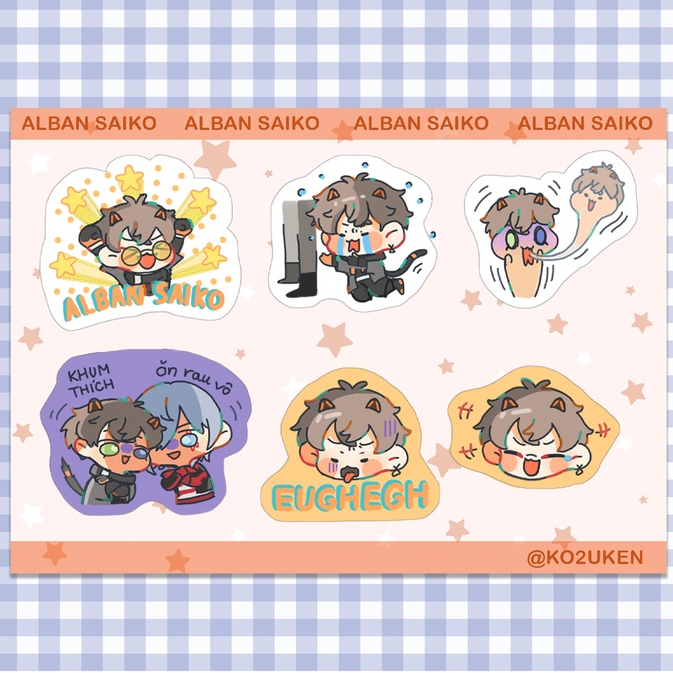 ALBAN sticker sheet