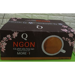 Thùng cafe hòa tan Ngon More in 1 Trần Quang ( 10 hộp x 400g )