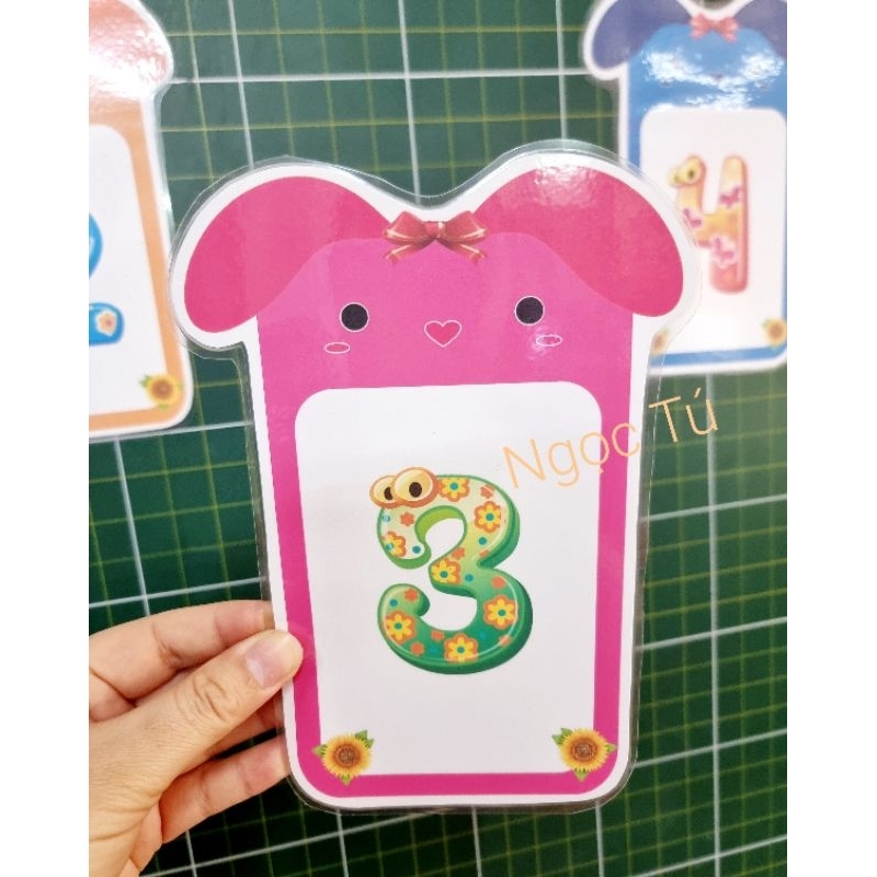 Bảng Số Tên nhóm In Ép khổ A5, sẵn nam châm lá