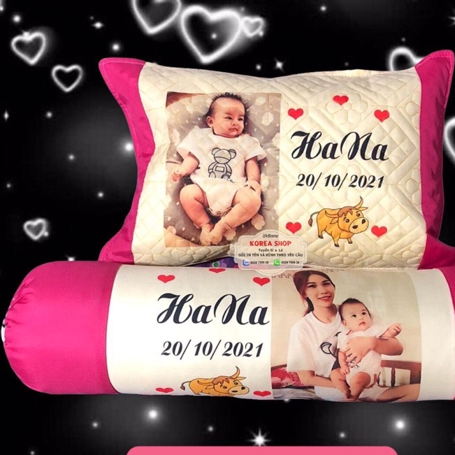 Gối ôm cho bé, gối ôm in hình theo yêu cầu