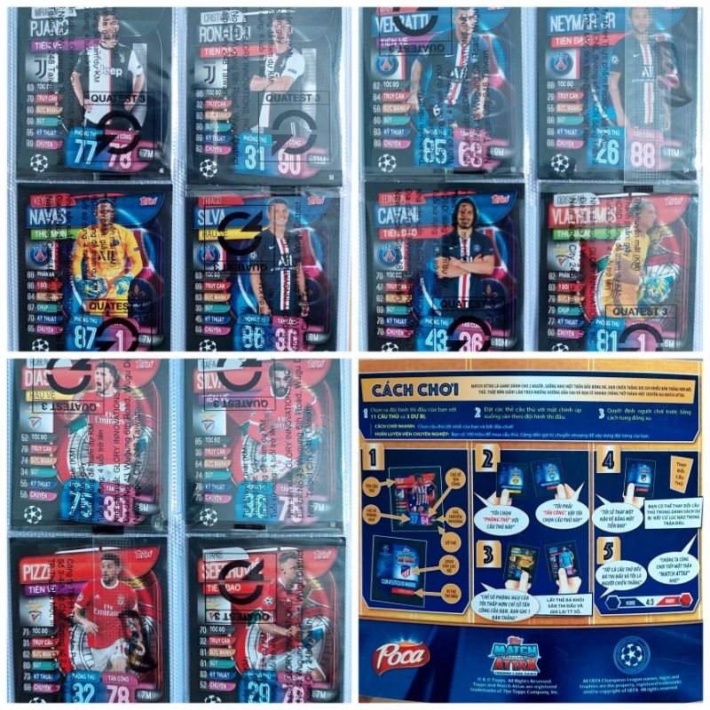 FULL BASE 60 THẺ ĐẦU TIÊN POCA MATCH ATTAX PHIÊN  BẢN SIÊU SAO SÂN CỎ MÙA GIẢI 2019-2020