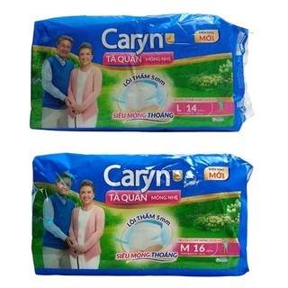 Bỉm Tã quần người lớn Caryn M16/L14/XL12