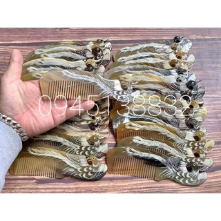 Lược chải tóc sừng hình con Phượng trắng