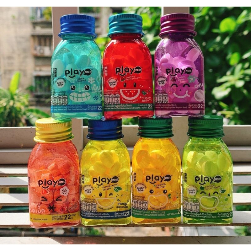 Kẹo ngậm play more thái lan free sugar 22gr