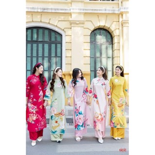 🥰��Áo dài cách tân tơ óng 4 tà cao cấp mới đẹp mềm mại áo dài đẹp giá rẻ (Hàng thiết kế)  kèm ảnh thật chuẩn 100%