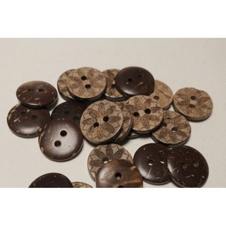 Set 10 Nút gỗ dừa làm đồ handmade 1,1cm - 2cm