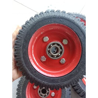Bánh Xe Đẩy Hàng 250-4 loại bánh đặc mâm đỏ đường kính 20 cm/giá bán 1 banh