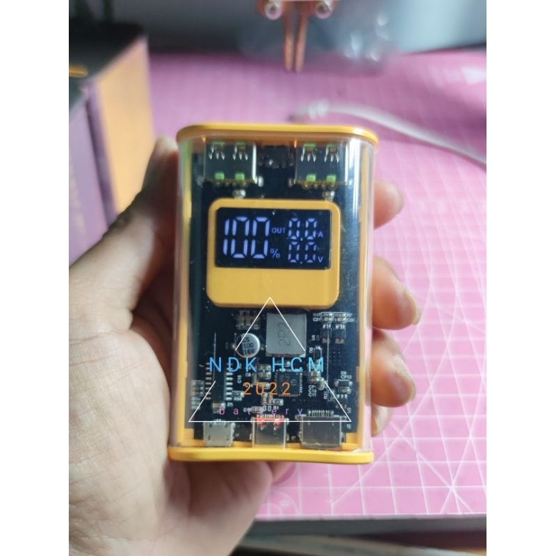 Sạc dự phòng trong suốt 22.5w 10000mah mẫu mới siêu đẹp sạc nhanh QC PD 3.0