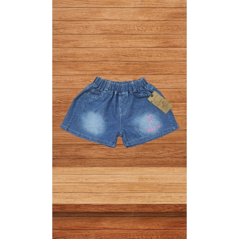 Quần short jeans bé gái 20_45kg, quần đùi bé  gái chất jeans mềm có gian