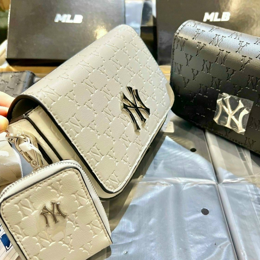 Túi xách nữ M.LB NY đeo chéo JanSi, dáng vuông dây đeo bản to size 18 Fullbox Tag Mac