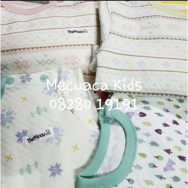 Bộ nỉ chần bông dài tay cho bé gái vải xuất Hàn dư