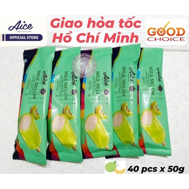 KEM DƯA LƯỚI Aice / Milk Melon (Indonesia) 50g - giao hỏa tốc Hồ Chí Minh