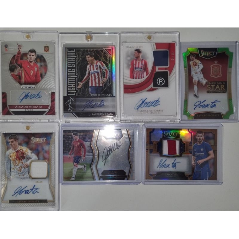 (Chính hãng) Thẻ Panini chữ ký cầu thủ bóng đá Alvaro Morata (Autograph)