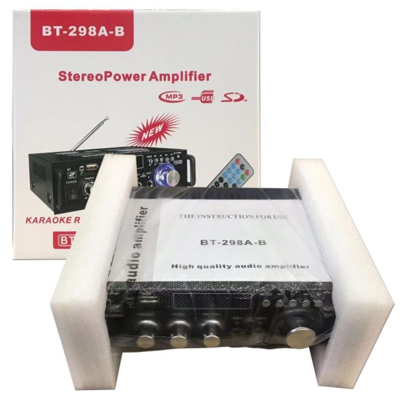 Amply Bluetooth Mini BT 298A.Hàng Chính Hãng.Công Suất Lớn.Đa chức Năng.