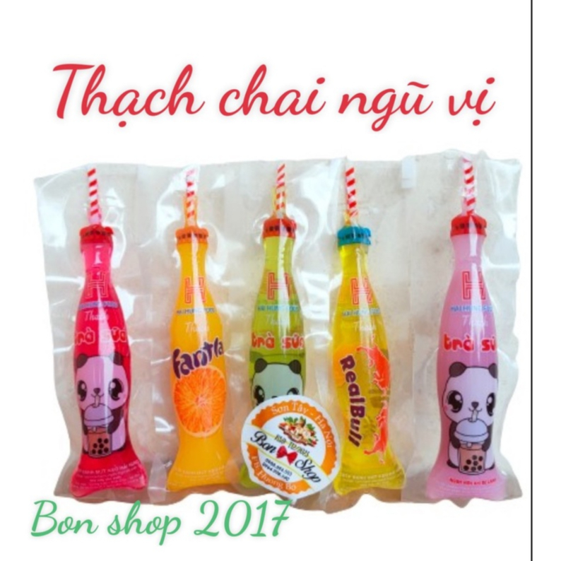 BỊCH 20 TÚI THẠCH CHAI HOA QUẢ NGŨ VỊ THOM NGON