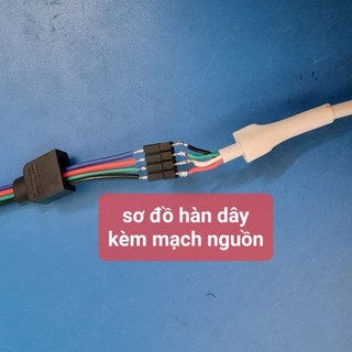 Cuộn đèn Led 12v dây dán chống nước 5m 150 bóng led 5050 đổi nhiều màu (RGB)
