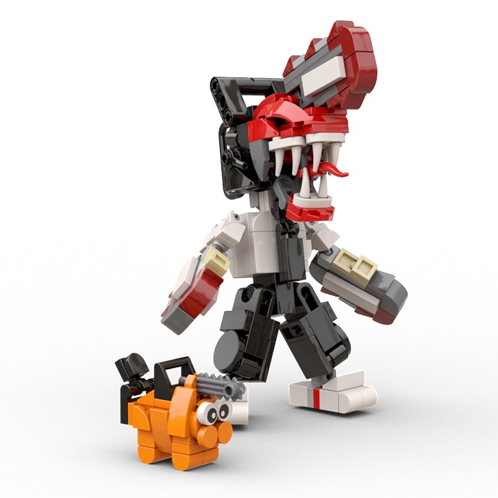 Đồ Chơi Lắp Ráp LEGO Chainsaw Man, Anime Thợ Săn Quỷ, Quỷ Đầu Cưa, Denji và Pochita
