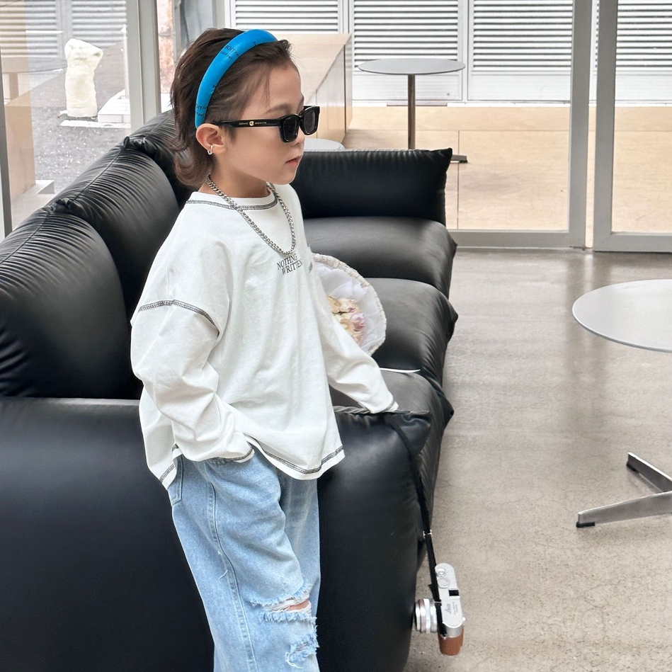 Áo thun dài tay bé trai NO A251 size 90-140, quần áo trẻ em quảng châu cao cấp