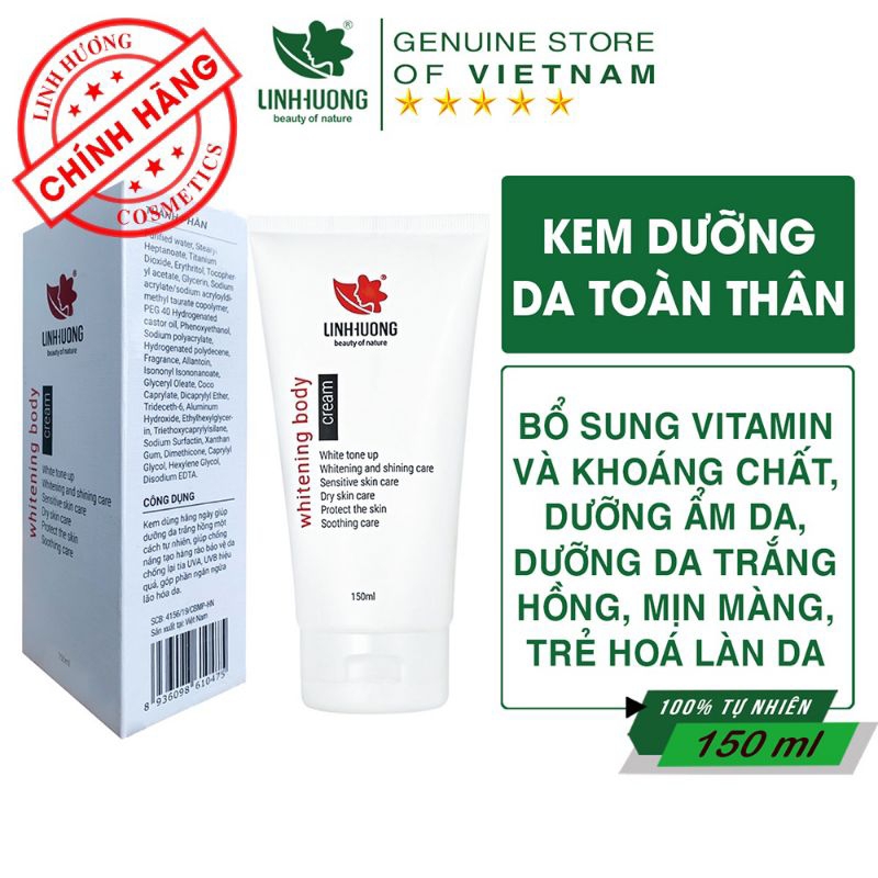 Kem body trắng da chống nắng Linh Hương 150ml