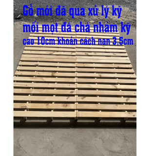Giường ngủ pallet gỗ thông gấp gọn đầy đủ kích thước chiều cao 10cm