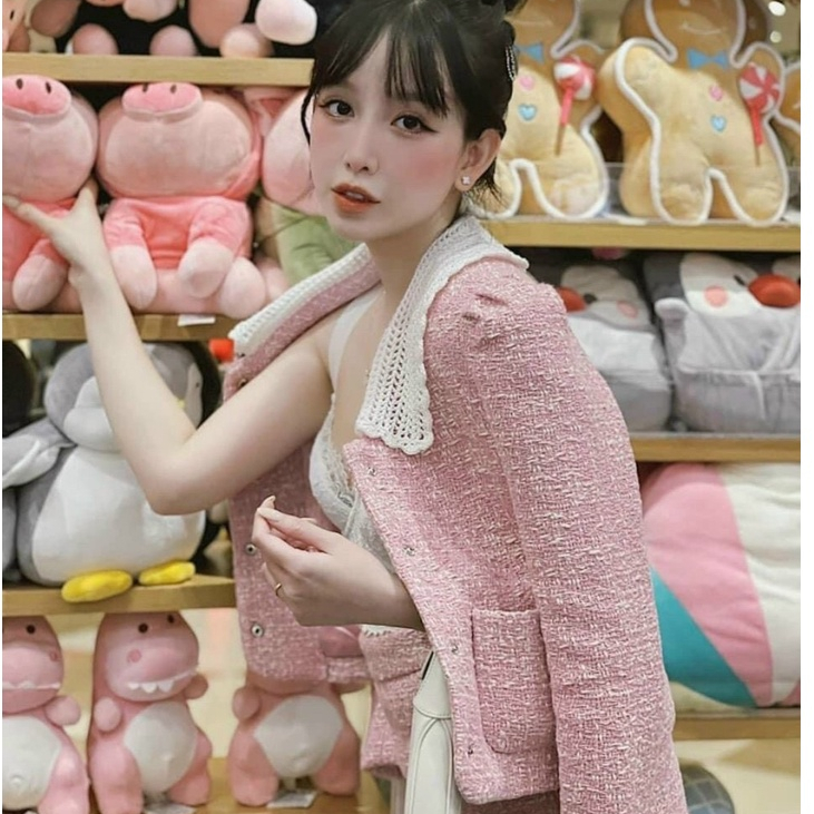 Sét Váy Dạ Cao Cấp SD65 Kèm Áo Khoác Và Chân Váy Kiểu Dáng Xinh Sắn Tiểu Thư Bánh Bèo - Set Váy Thời Trang Đang Hot