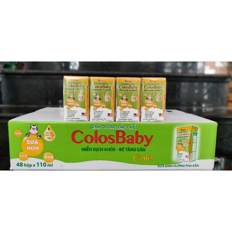 Lốc 4 Hộp Sữa bột pha sẵn Colosbaby 110ml (Date t9/2023)