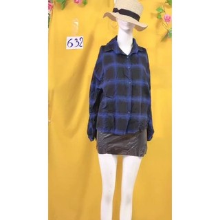 đầm sơmi caro đen - xanh (dưới size M+). S632