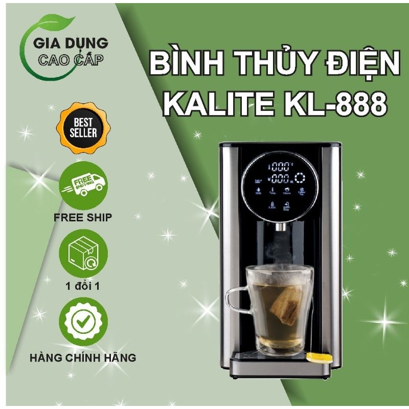 Bình thủy điện Kalite KL888 tiện dụng có thể đun nước pha trà, pha cà phê, pha sữa cho bé