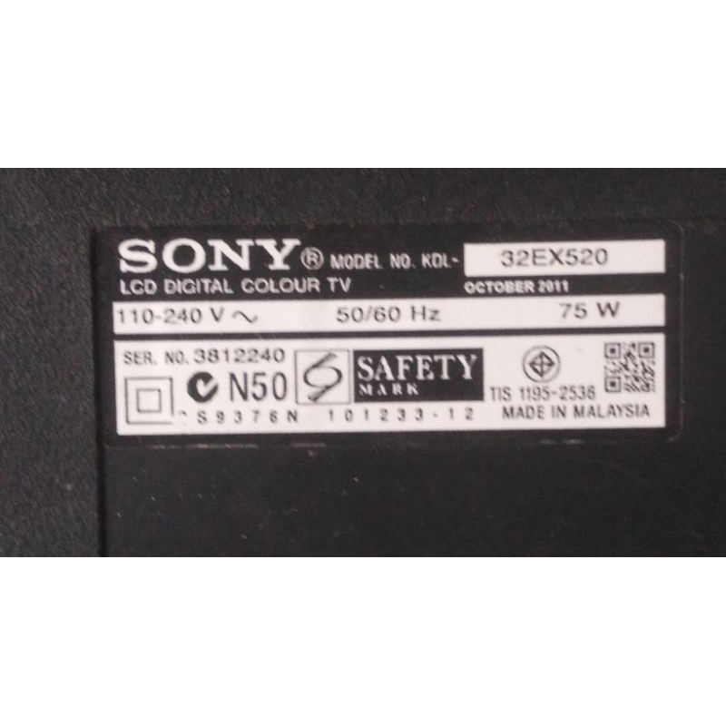 Bo mạch xử lý tín hiệu bo nguồn TV Sony 32EX520
