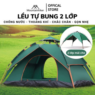 Lều Cắm Trại Hai Lớp Tự Bung Cỡ Lớn 4-6 Người Chống Nước Chống Tia Tử Ngoại Nhiều Size - Mountainhiker