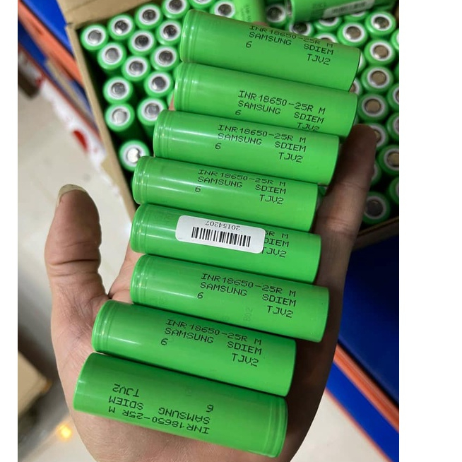 Cell Pin SamSung 18650 - 25R DL 2500mAH xả 25A tháo khối như mới