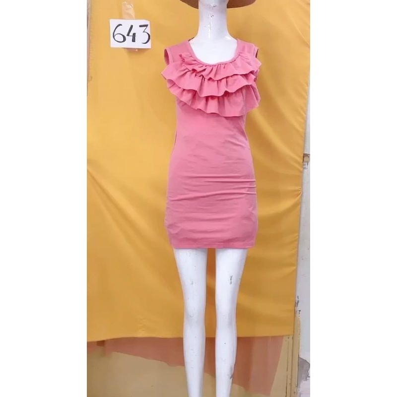 đầm body thun cổ bèo size S/M. S643