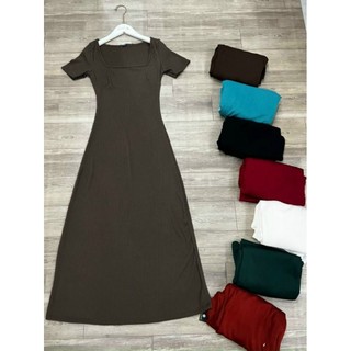 Đầm thun suông maxi kèm hình thật