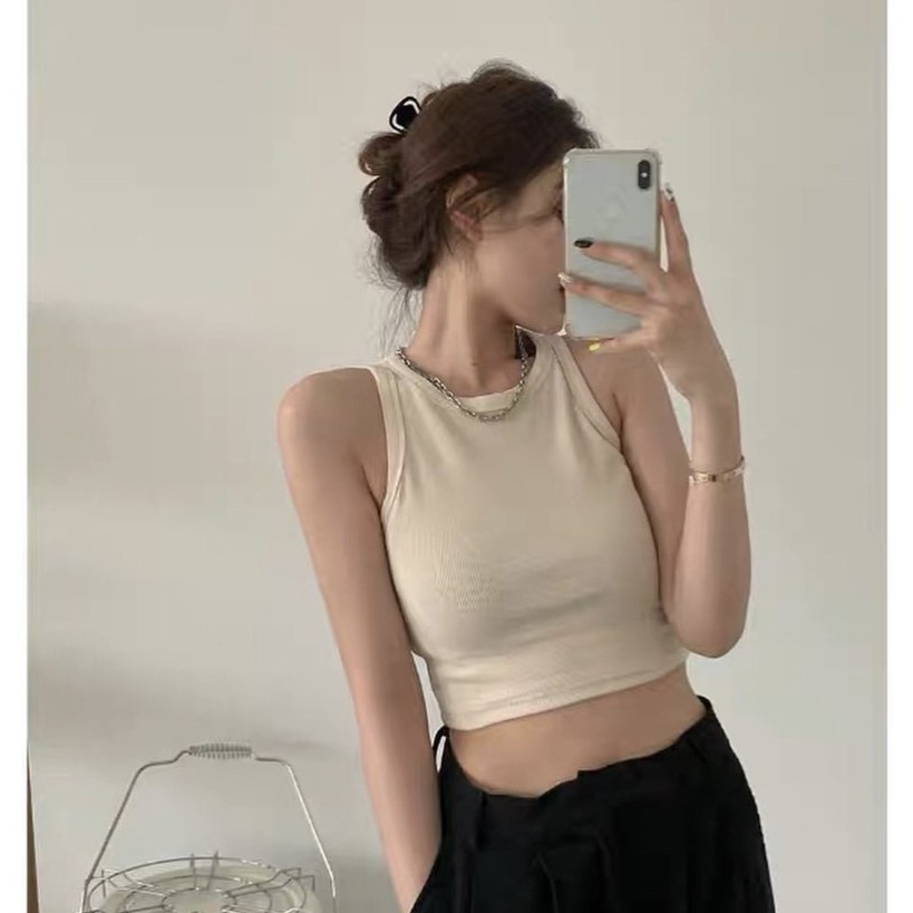 Áo ba lỗ nữ basic phong cách mùa hè năng động / ÁO CROPTOP 3 LỖ NGƯỢC entyty shop A3BL3