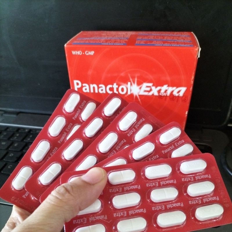 Combo 5vỉ hạ nhiệt,mát cơ thể Panactol extra đỏ (vỉ 12viên)