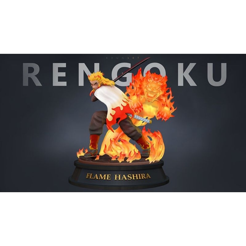 Mô hình Rengoku Kyojuro - Thanh gươm diệt quỷ - CÓ TÔ MÀU