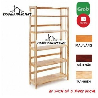 Kệ sách gỗ 5 tầng 60cm