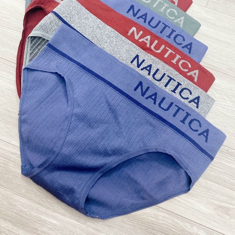 Quần lót nữ NAUTICA nguyên mông vải thun dệt-quần lót nữ vải cotton mềm co giãn thoải mái