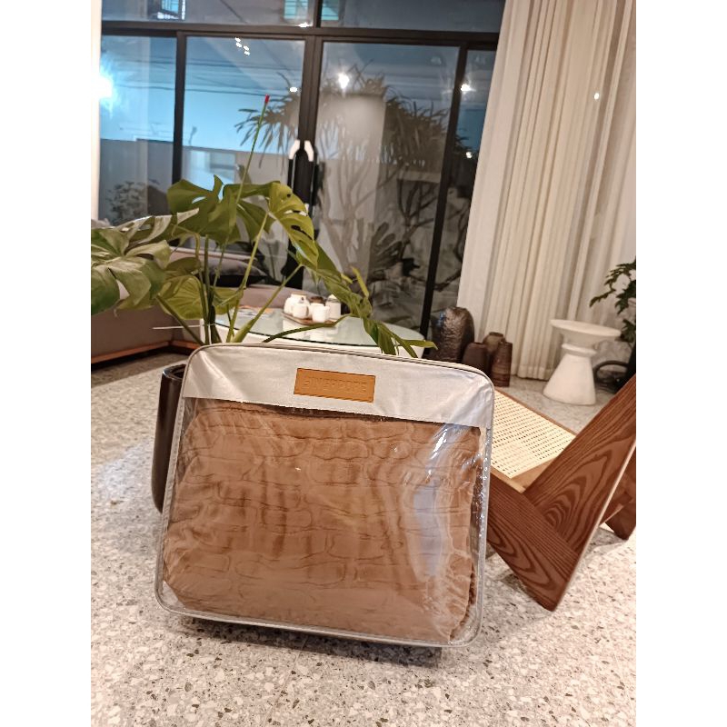 Túi viền da  Singapore đựng chăn đông hè cao cấp