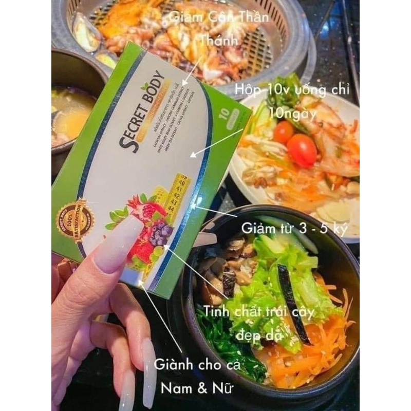 Hộp 10viên giảm cân Secret Body Thái Lan
