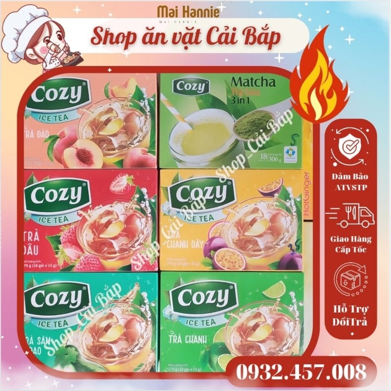 Trà Cozy IceTea các Hương Đào-Chanh-Sâm Bí Đao-Chanh Hương