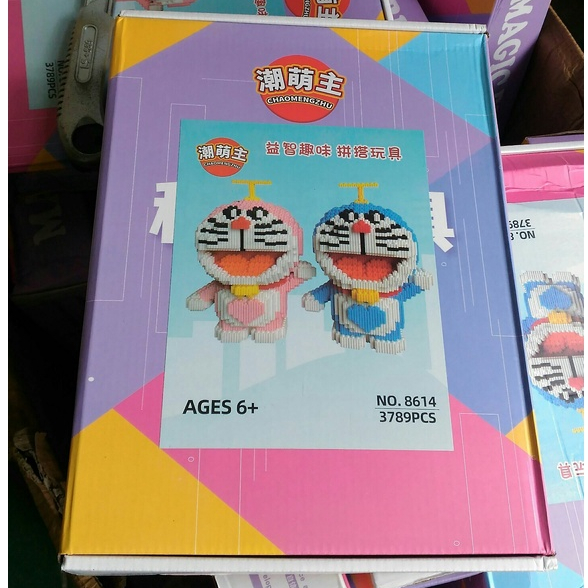 Lego Doraemon lớn Bộ 2 Con Trong 1 Hộp Tặng Kèm Búa Gõ Xếp Hình Nhanh Và Chắc -Quà Tặng Dễ Thương 30cm