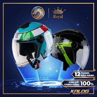   Phân phối  Mũ nón bảo hiểm 3 4 có kính Royal XH-01 - Royal XH01 chính hãng giá rẻ tem EGO E-3 - EGO E3 đỏ đen bóng 
