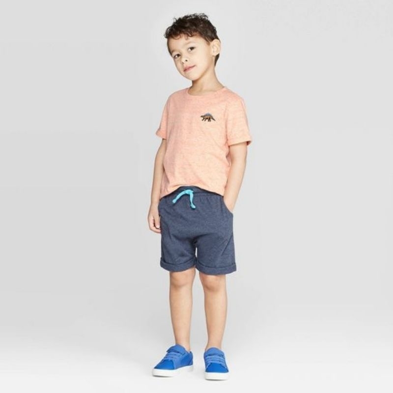 Quần đùi bé trai gập gấu set 2 quần Cat&Jack hàng VNXK