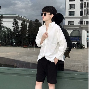 Áo sơmi trắng thiết kế form cho TOMBOY SB TRANSGUY 🏳️‍🌈