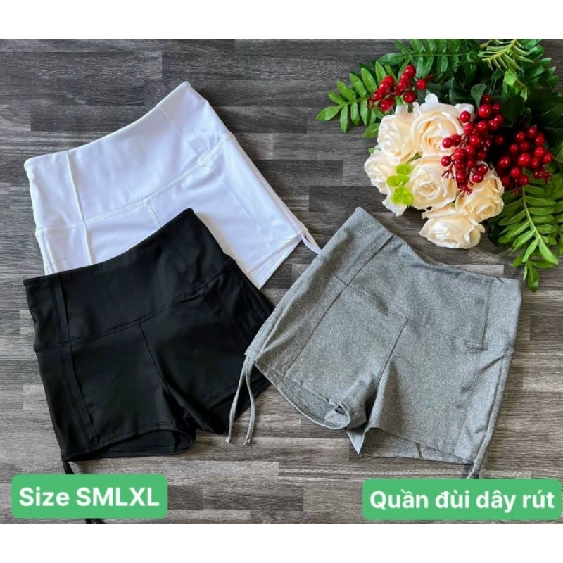 Quần đùi tập thể thao dây rút trơn