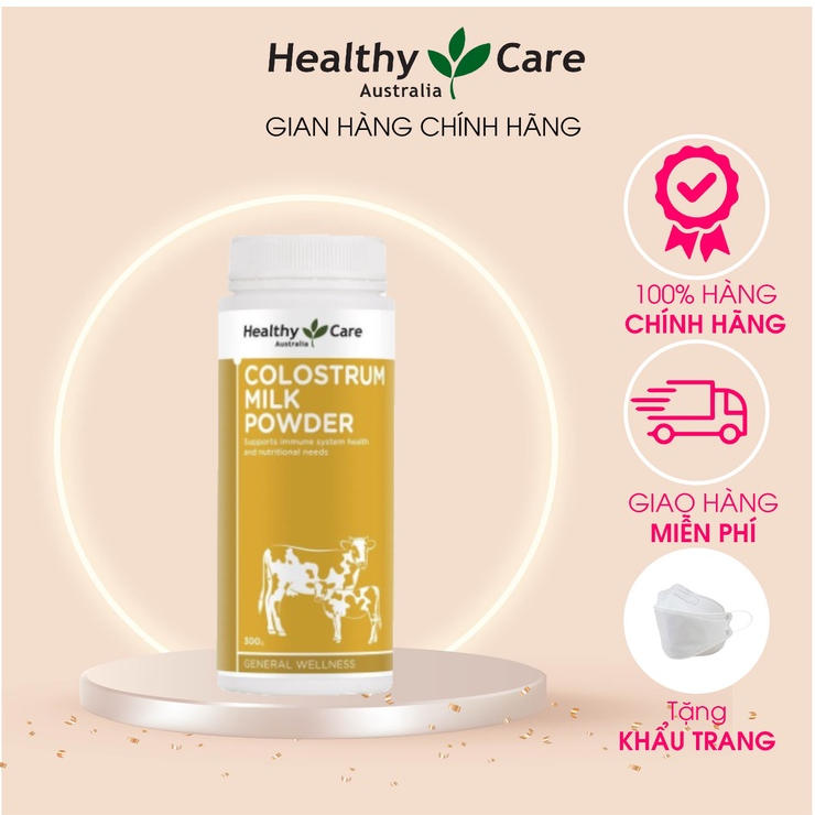Sữa bò non Healthy Care Colostrum Milk Powder 300g của Úc