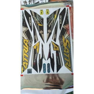 Tem rời crom dán xe satria