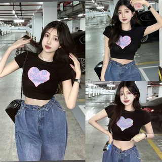 Áo Thun Croptop Tim in Chữ
